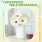21 Pcs Artificial Gerbera Daisy Faux Gerbera Daisy with Stems Boho White Flowers White Silk Flowers Bouquet Fake Daisies for Garden Wedding Bridal Home Kitchen Party Decor